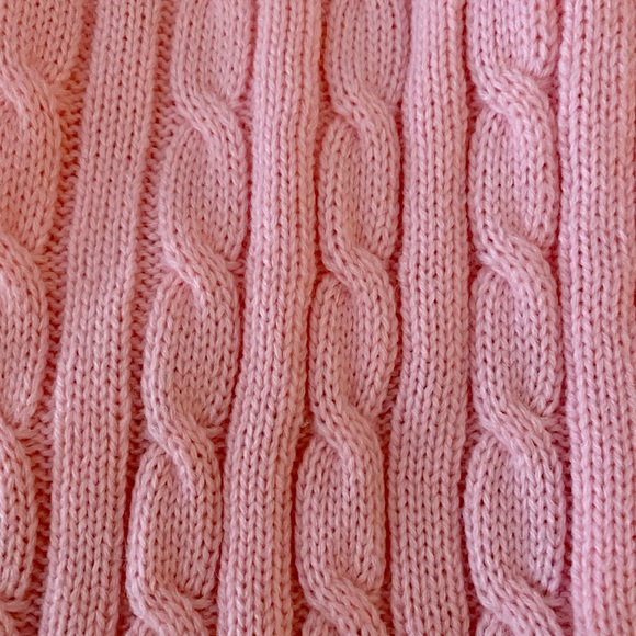 Pink Small Dog/Cat Cable-knit sweater - Picture 3 of 6